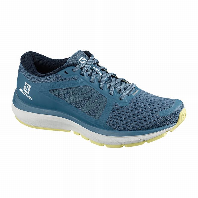 Salomon VECTUR Zapatillas De Running Mujer - Azules / Blancas - Colombia (50372-UYZL)